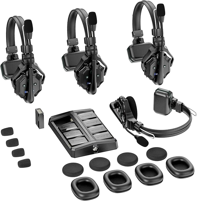 Hollyland Solidcom C1 Wireless Headset Intercom System 4-Person Full Duplex
