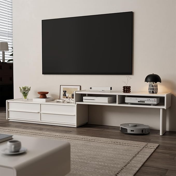 YQJJGL Solid Wood TV Stand for TVs up to 65 Inch， Walnut TV Stand