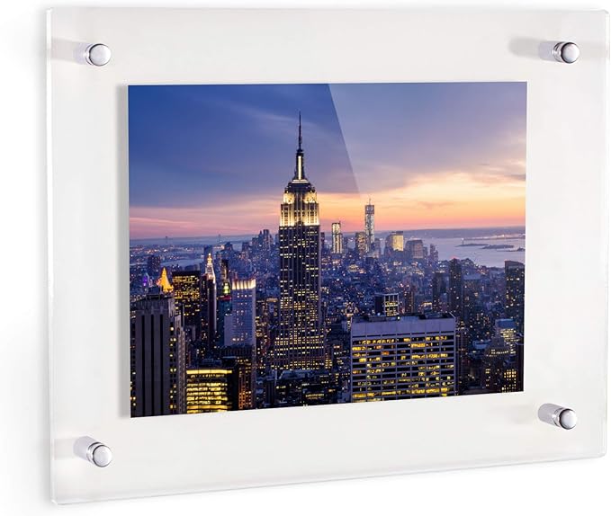 ArtToFrames 13x19 Inch Double Panel Floating Acrylic Picture Frame comes (5 Pack)