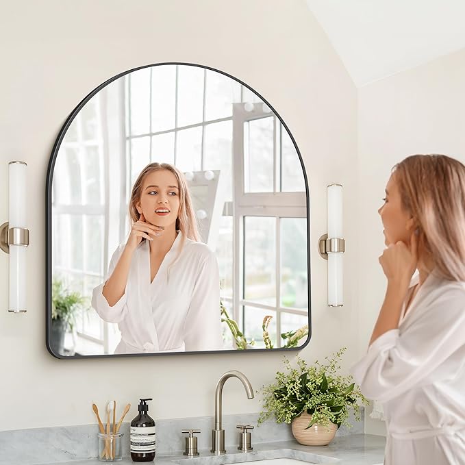Arched Bathroom Mirror, Wall Mounted Mirror, Living Room, Vertically Hanging