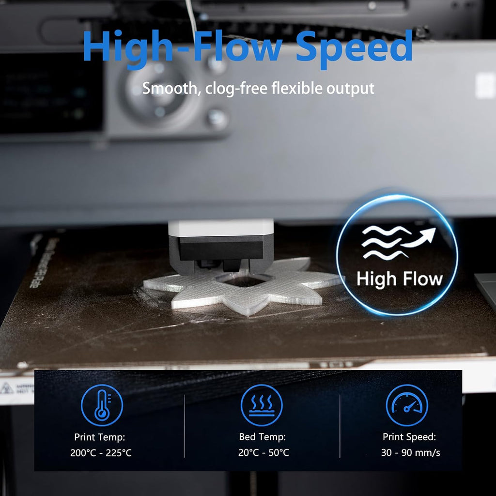 Siraya Tech Flex TPU 85A 3D Printer Filament, ISO 10993 Tested, Clear, 1kg