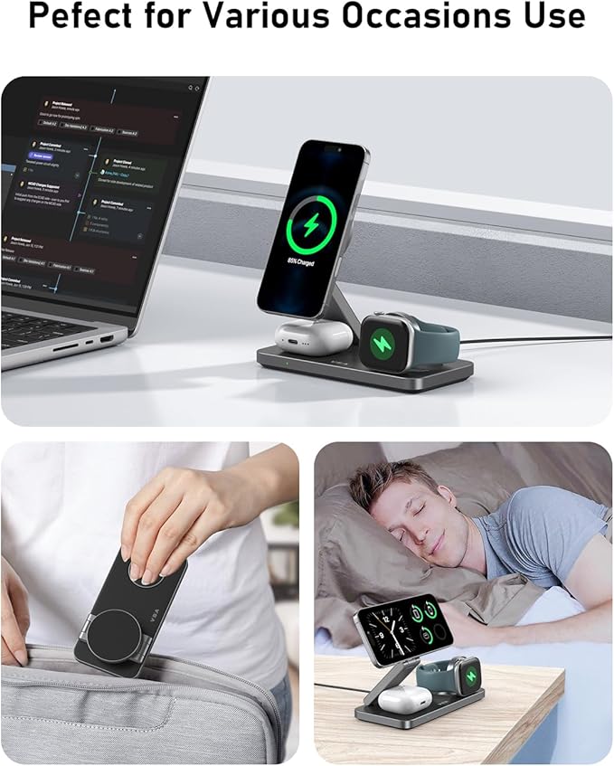 VBA 3 in 1 Wireless Charging Station