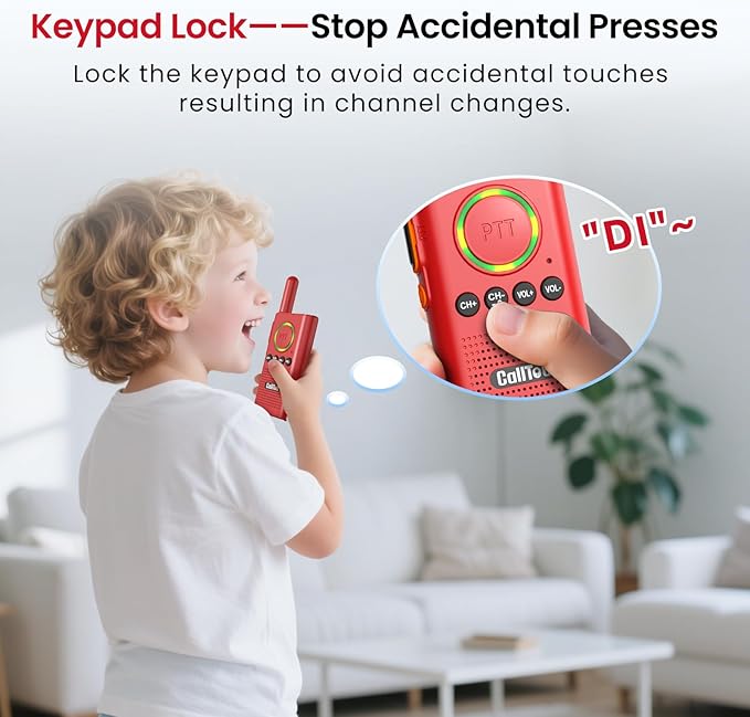 CallToU 2 Way Intercom for Elderly 3300FT Rechargeable 1000mAh Battery