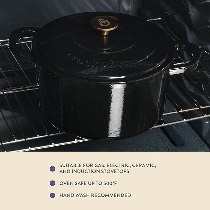 Crock Pot Artisan 7-Quart Round Cast Iron Dutch Oven