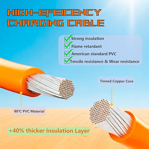 iHaospace XT60 to Solar Connector Cable 25FT/10FT/16.4FT 12AWG, XT60 Extension