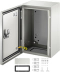 VEVOR NEMA Steel Enclosure 12×8×6, NEMA 4X Steel Electrical Box, IP66