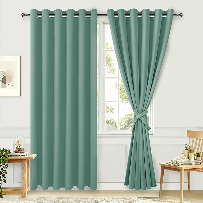 Hiasan Room Darkening Curtains for Bedroom, 70 x 84 Inches