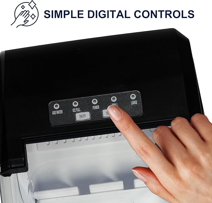 Koolatron Countertop Ice Maker – Maquina para Hacer Hielo en Casa, Nugget Ice