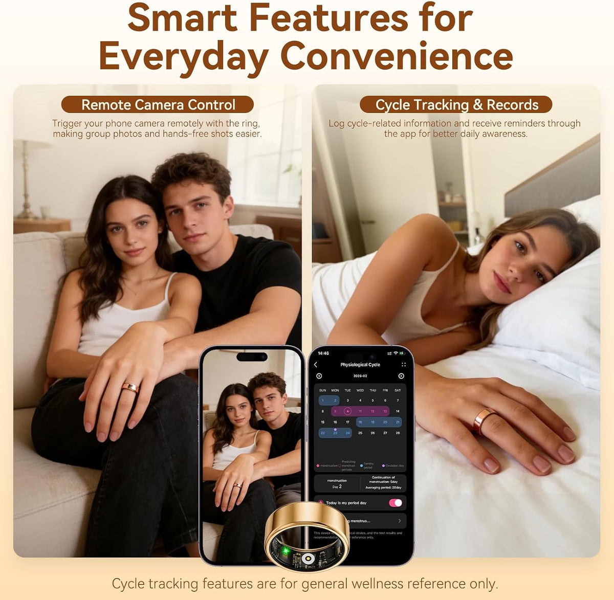 smart health fitness ring for women & men, package contents