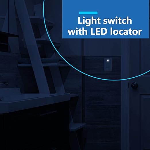 LIDER Minimalist Design Matte Finish Lighted Decorator Switch, Frameless Paddle (10-Pack)