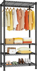 Ulif H2 Heavy Duty Clothes Rack, Freestanding 4 Tiers Garment Rack