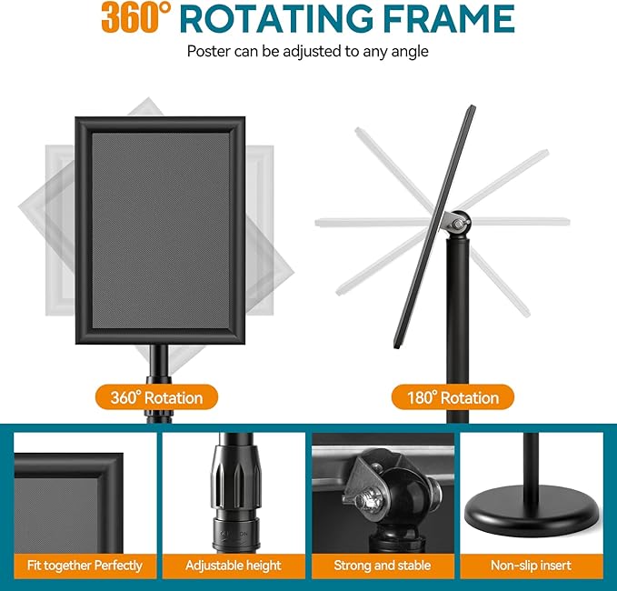 USCNC Sign Holder Stand 8.5x11 inch (2 Pack)