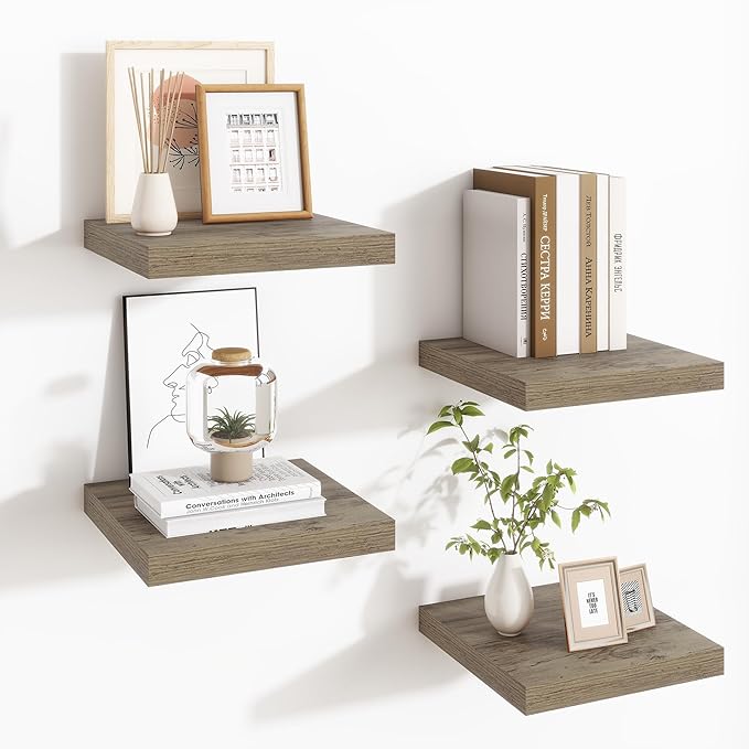Fun Memories Square Floating Shelves (Set of 4)