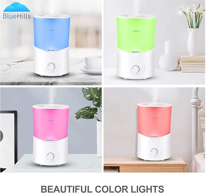 BlueHills Large 1000 ML XL Essential Oil Diffuser White Aromatherapy Humidifier