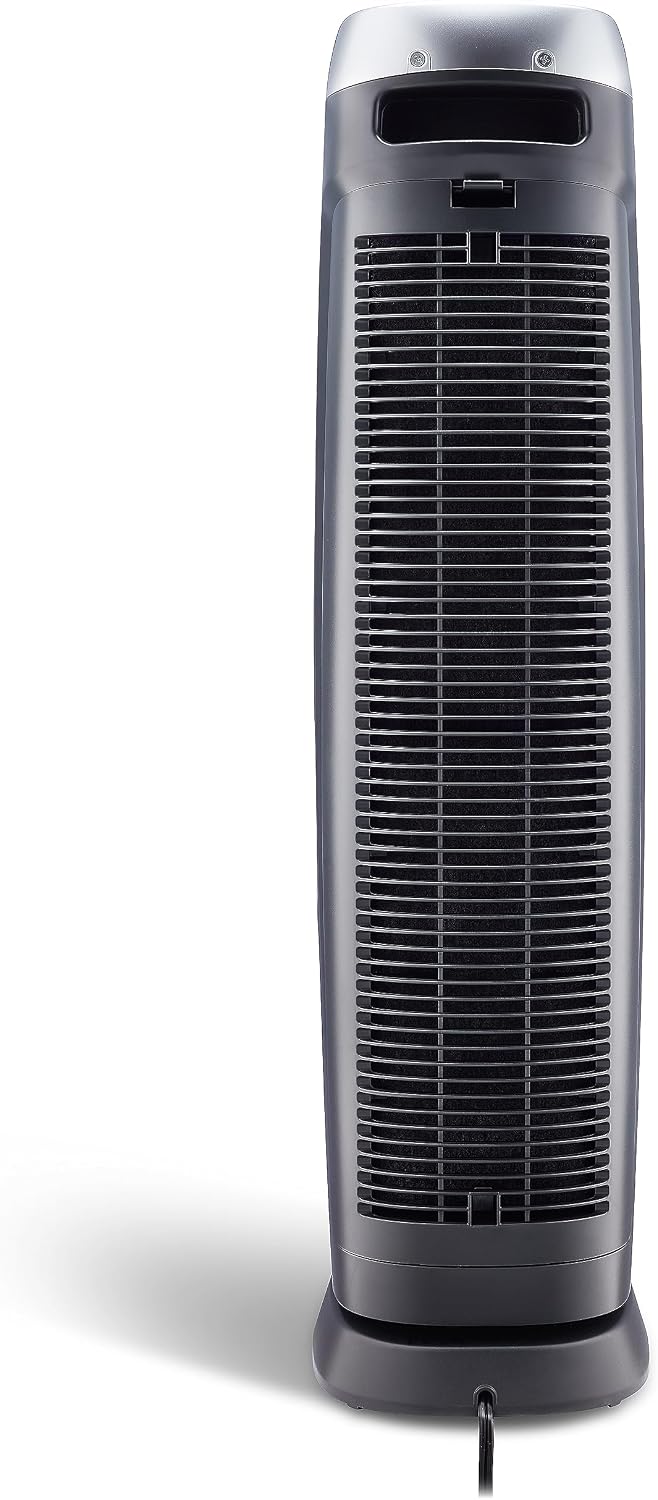 GermGuardian 5-In-1 HEPA Air Purifier for Home, Large Rooms Up To 915 Sq. Ft. with HEPA Pet Air Filter, UV-C Light & Odor Reduction, AC5250PT, 28" Tower, Gray