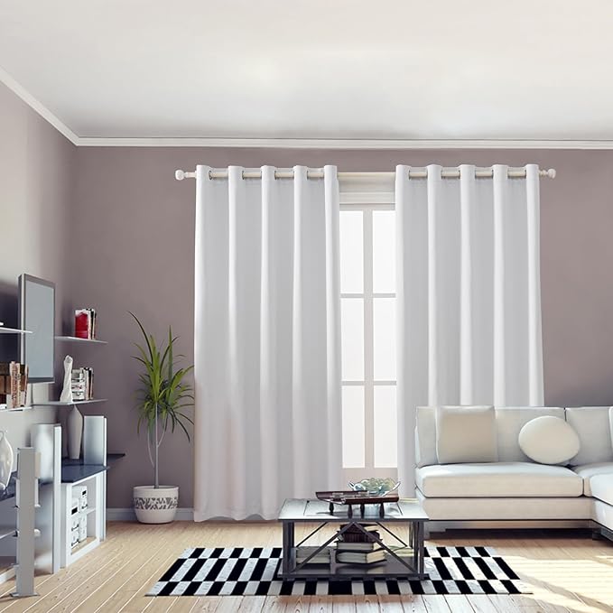Anytime 100% Blackout Curtain 2 Panels Set, Thermal Insulated Window Drapes