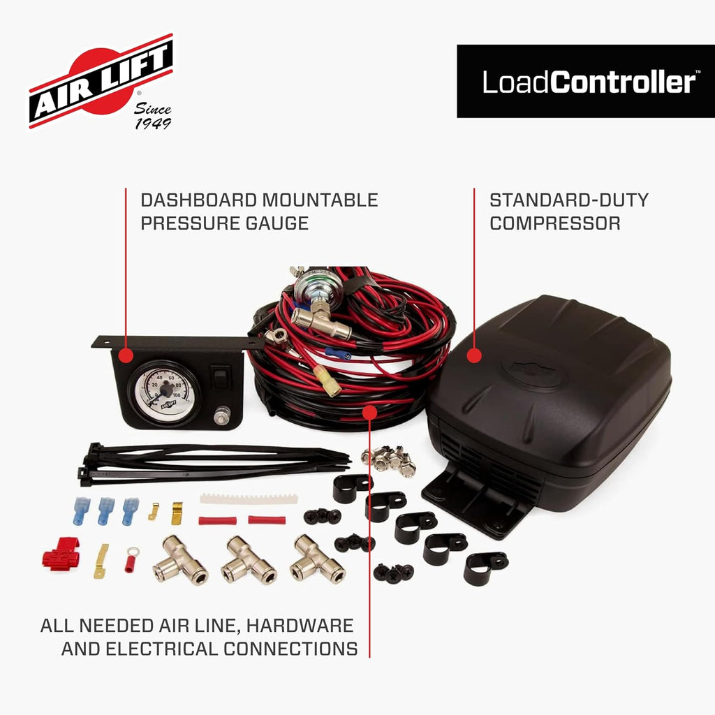 air lift load controller ii on-board air compressor, side view