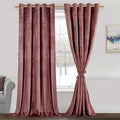 JIUZHEN Velvet Curtains 90 inches Long (Set of 2)