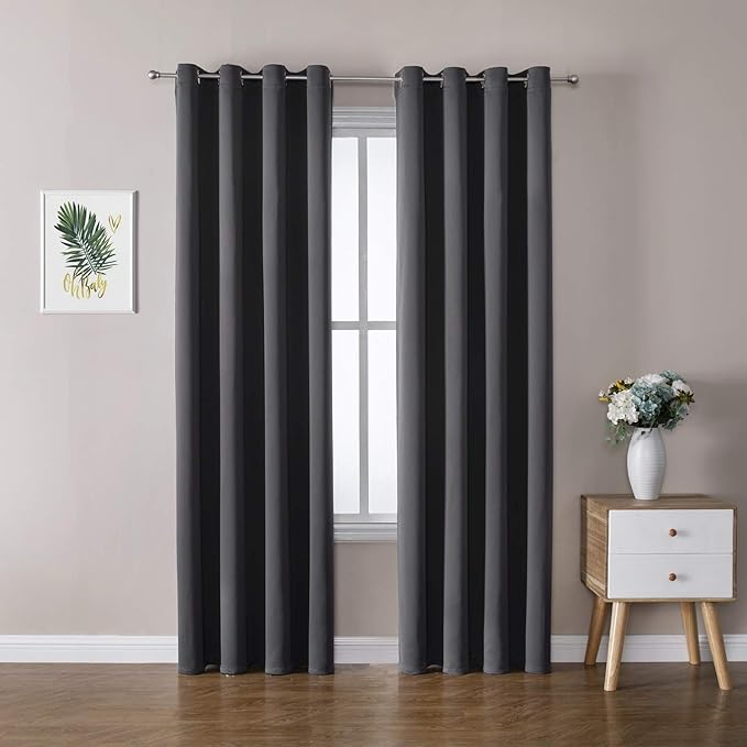 ChrisDowa Blackout Curtains 120 Inches Long 2 Panels Set