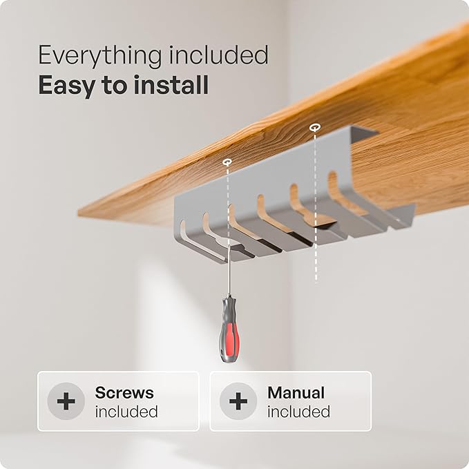 PAMO Cable Management Under Desk (Set of 3)