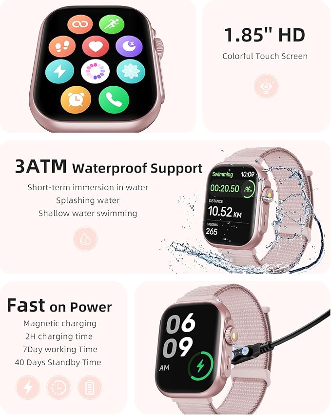 Parsonver GPS Smart Watch for Women Men, Built-in GPS & Bluetooth Calling
