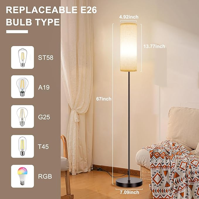 FRIDEKO HOME 2 Pack Floor Lamps
