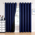 ChrisDowa 100% Blackout Curtains 84 inch Long