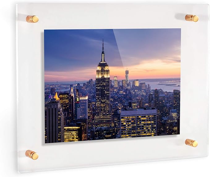 ArtToFrames 22x28 Inch Double Panel Floating Acrylic Picture Frame comes (5 Pack)