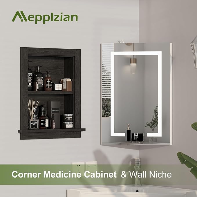 Recessed Medicine Cabinet, 14x18 in Wall Bathroom Cabinet