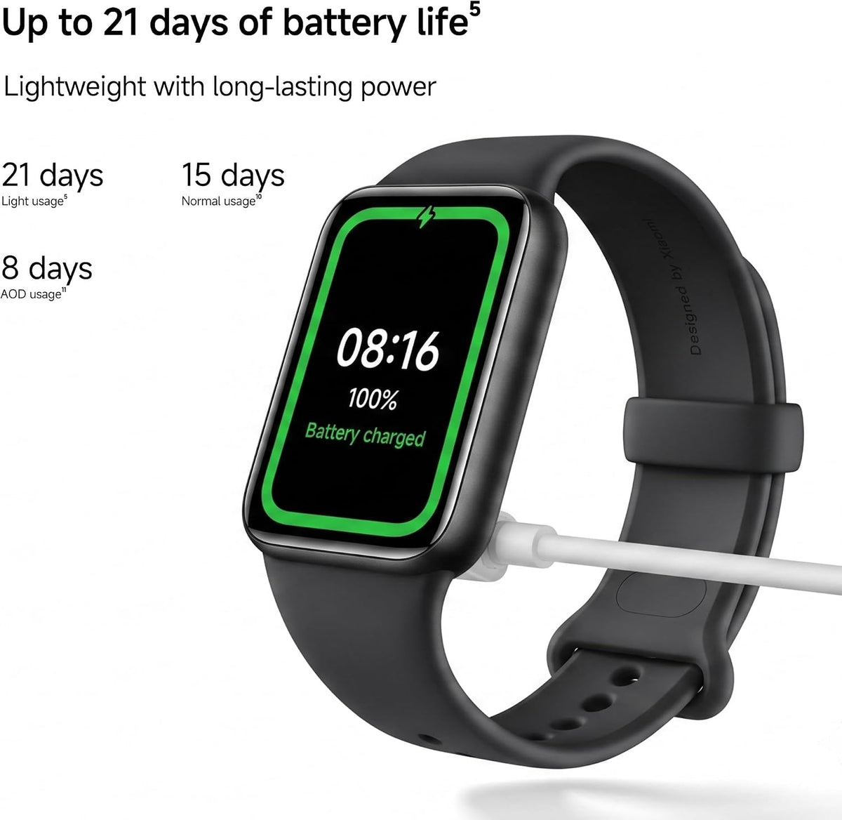 xiaomi smart band 10 pro amoled gps 21-day, front angle view
