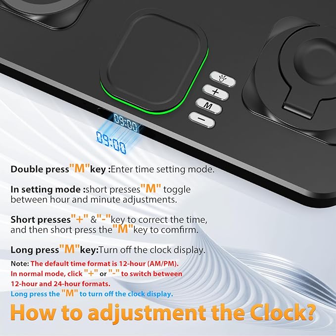 30W Charging Station for Apple Products, Foldable Wireless Charger