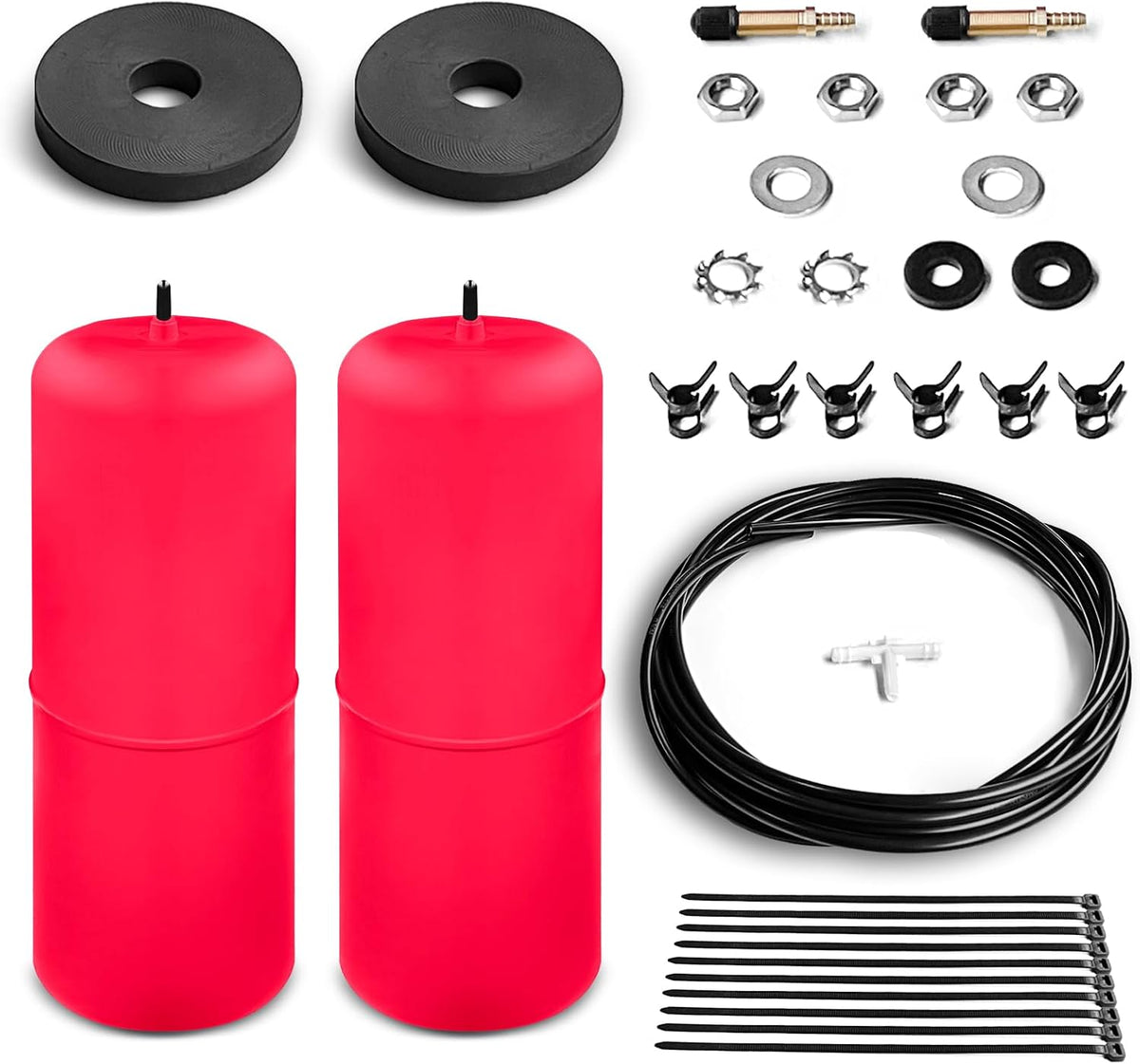 rear air spring bag suspension kits for ram, front angle view