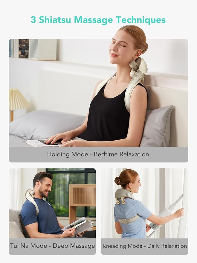 SKG Neck Massager for Pain Relief Deep Tissue Shiatsu Neck and Shoulder