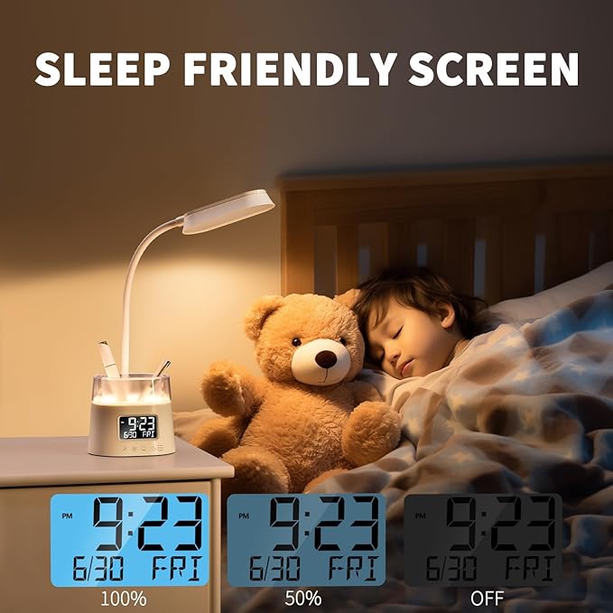Led Desk Lamp with Pen Holder, Touch Lamps