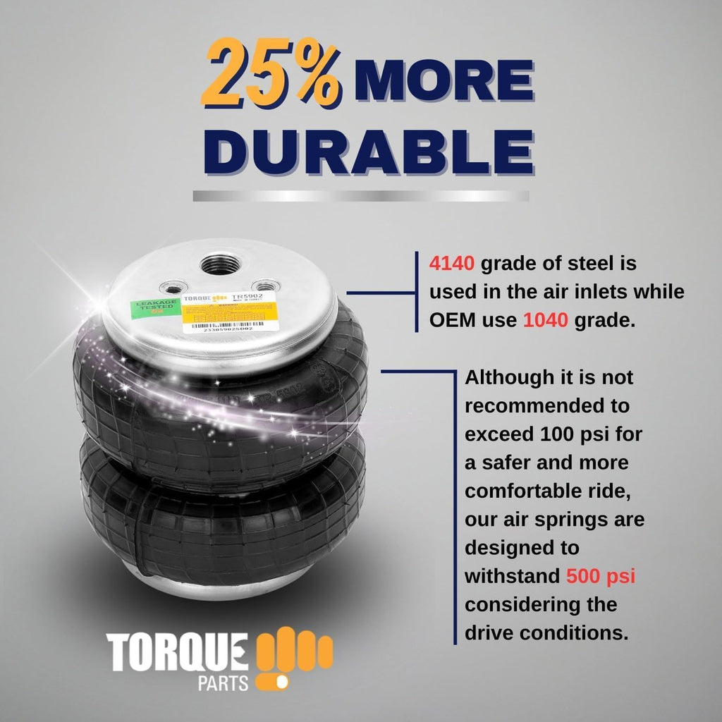torque universal air bags suspension kit airbag spring, side view