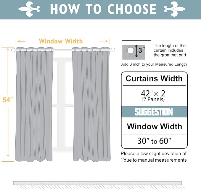 ChrisDowa 100% Blackout Curtains