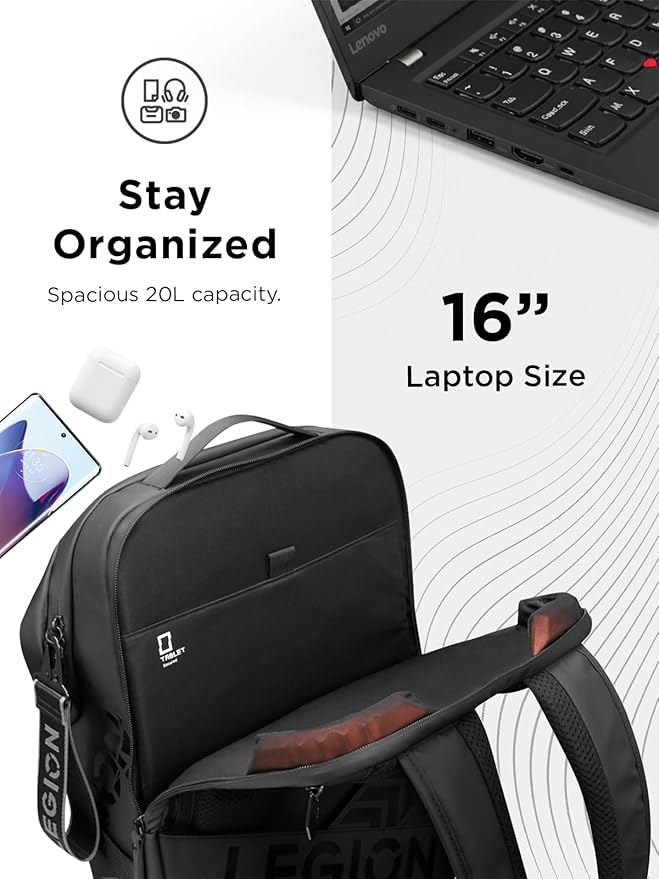 Lenovo Legion Gaming Laptop Backpack GB700 – Extra Large, Fits Up to 16-Inch