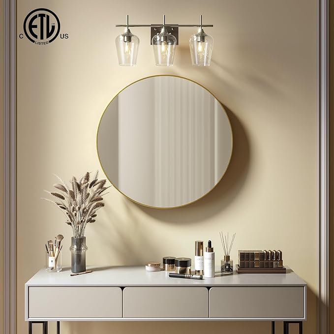 VONLUCE Bathroom Vanity Light, 3 Light Bathroom Light Fixture Over Mirror