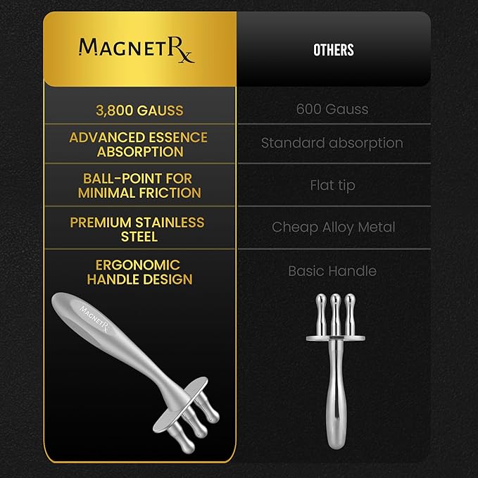 MagnetRX® Magnetic Therapy Massage Fork – Multi–Functional Magnetotherapy Pen