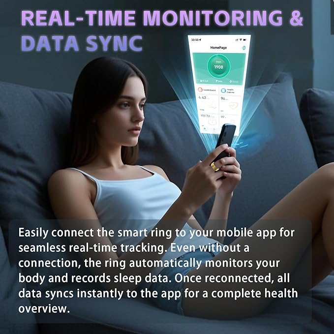 Smart Ring Health Tracker, Fitness Tracker Ring