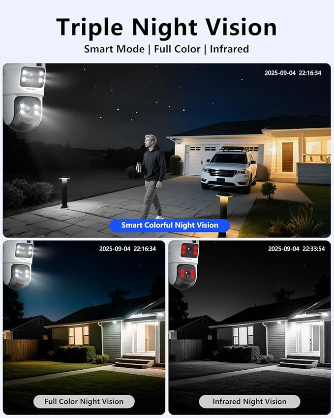 【All-in-One Security System】 Security Cameras Wireless Outdoor, WiFi Home Video