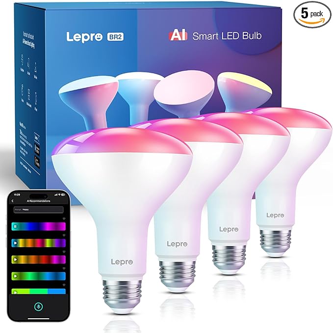 Lepro BR2 AI LED Smart Bulbs (4 Packs)