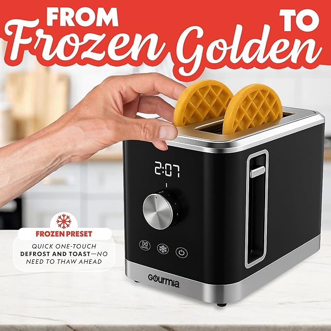 Gourmia 2 Slice Toaster – 6 Browning Levels