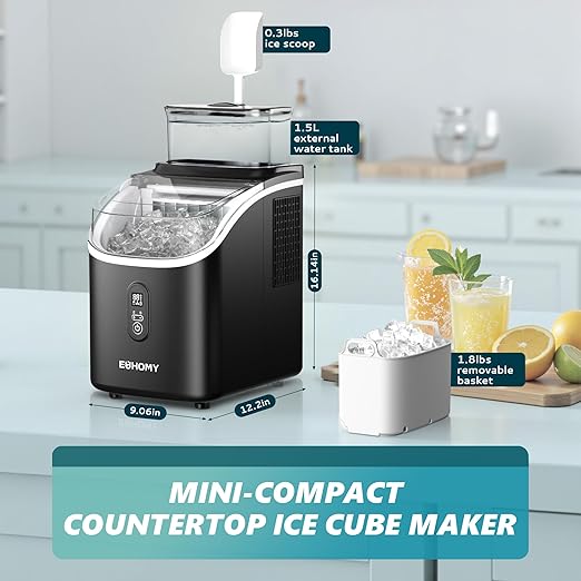 EUHOMY Ice Cube Maker Machine Countertop