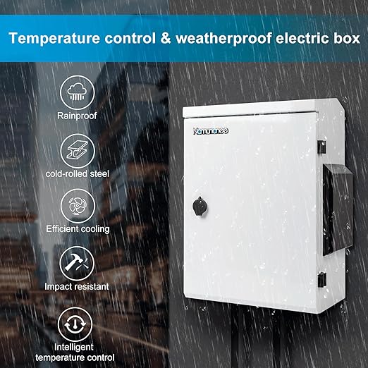 Outdoor Electrical Box with Thermostat and Fan, Cold-Rolled Steel Plate