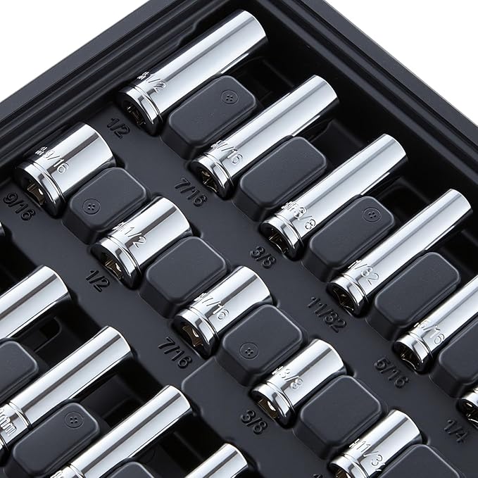 VEVOR Mechanics Tool Set, 230-Piece Mechanic Tool Kit, 1/4 in, 3/8 in, and 1/2