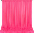10 x 10 Feet Pink Backdrop Curtain for Partie, Background Curtains for Photoshoot, Birthday, Wedding, Halloween, Thanksgiving, Christmas Day, New Year Party Decorations 5Ft x 10Ft, 2 Panels