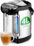 NutriChef Electric Water Boiler and Warmer - 4L/4.2Qt Stainless Steel Electric