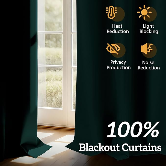 100% Blackout Curtains 108 Inch Length