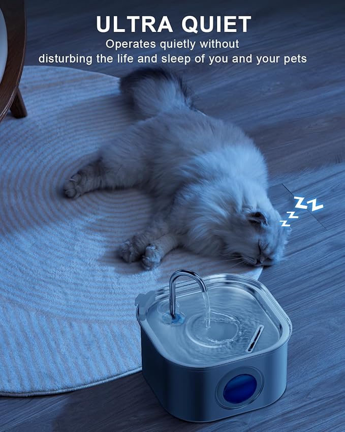 Cat Water Fountain Stainless Steel: 108oz/3.2L Automatic Pet Water Fountain